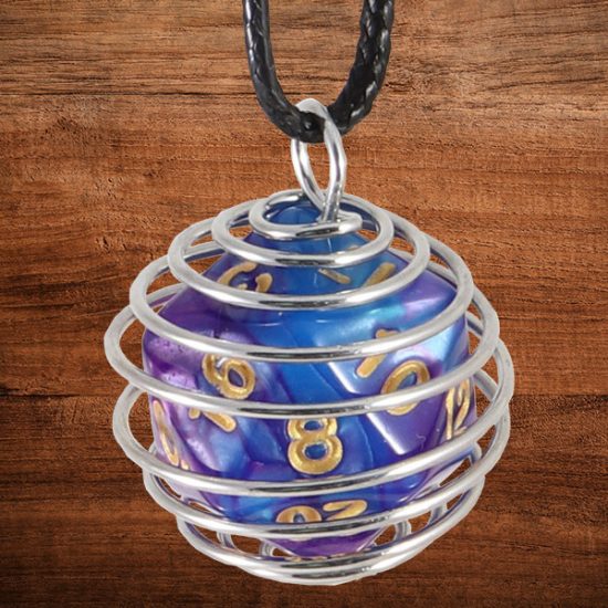D20 Necklace Blue/purple
